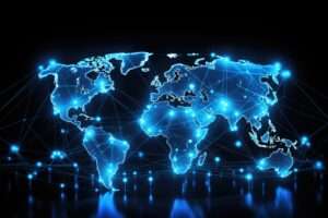 a glowing globe