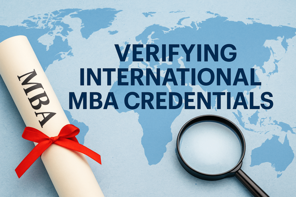 Verifying International MBAs